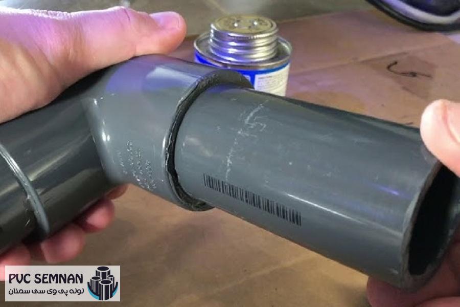 نحوه چسب زدن لوله یو پی وی سی