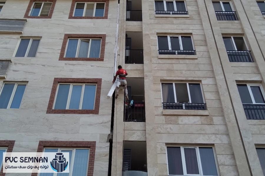 عبور لوله برق از درز انقطاع