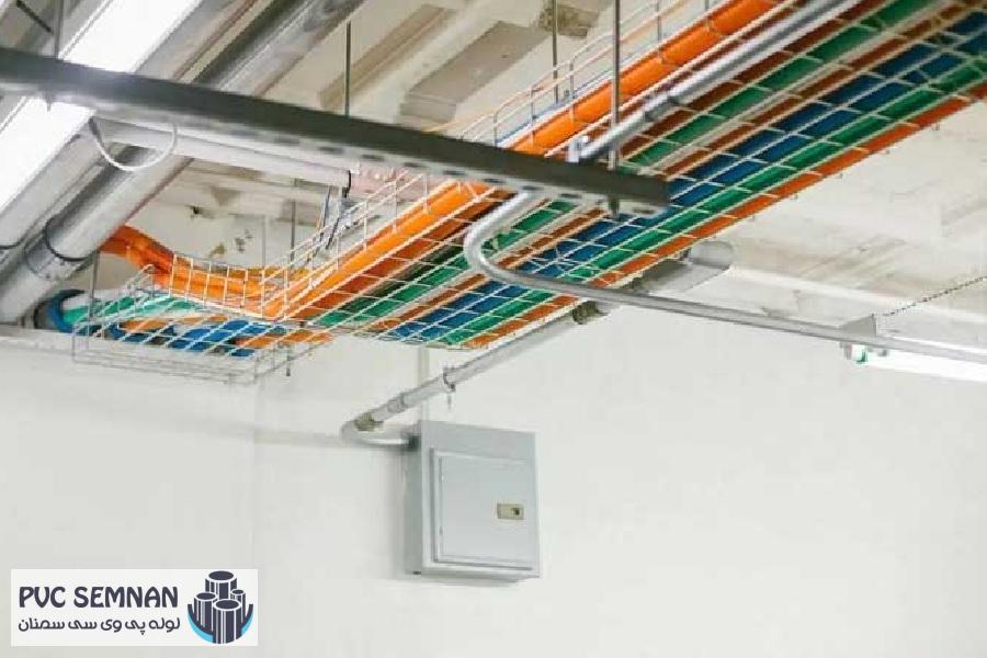 لوله کشی برق ساختمان از سقف